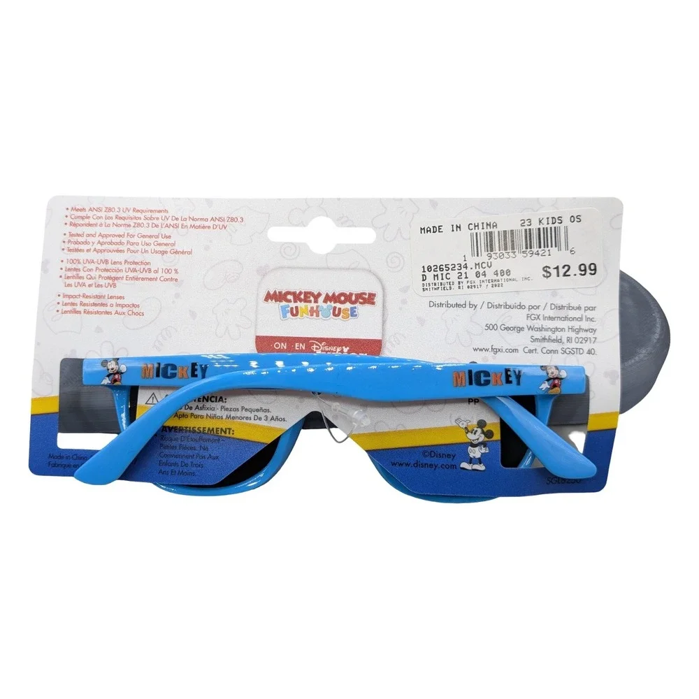 Disney Junior Mickey Mouse Sunglasses 2 Pack Blue Frames Ages 3+ New
